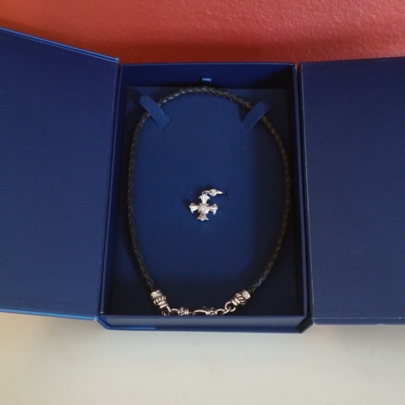 SOLD-Judith Ripka Leather Necklace with Bonus - Picture 6 of 6